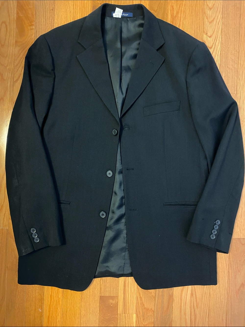 Alan Flusser Black Men's Three-Button Suit Jacket